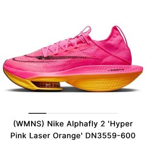 NIKE pink alpha fly's